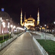 The Blue Mosque at night